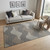 5' X 8' Gray Brown And Ivory Wool Geometric Hand Tufted Area Rug