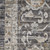 8' Gray And Ivory Floral Distressed Runner Rug