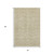 3' X 5' Beige And Ivory Floral Washable Area Rug With UV Protection