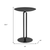 Wood and Steel Rounded Bar Table