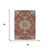 5' X 8' Burgundy And Red Damask Washable Indoor Outdoor Area Rug