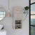 12" Light Gray Wood Freestanding Single Door Bathroom Vanity And Medicine Cabinet