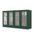 65" Green Solid Wood Enclosed Storage TV Stand