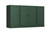65" Green Solid Wood Two Drawer Sideboard With Four Doors
