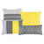 7 Piece Comforter Set Yellow Grey Boho Minimal Soft Bedding