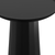19" Black Solid Wood Round Pedestal End Table