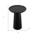 19" Black Solid Wood Round Pedestal End Table