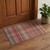 3' X 5' Red Ivory And Gold Plaid Washable Area Rug With UV Protection