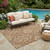 5' X 8' Orange And Green Floral Washable Indoor Outdoor Area Rug
