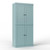 32" Aqua Solid Wood Free Standing Four Door Linen Cabinet
