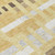 8' Wheat And Gold Round Striped Washable Indoor Outdoor Area Rug