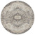 8' Silver And Gray Round Floral Medallion Washable Indoor Outdoor Area Rug