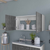 39" White Wood Wall mounted Accent Cabinet