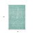 10' X 14' Aqua And Ivory Damask Washable Area Rug With UV Protection