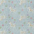 8' X 10' Sky Blue And Blue Floral Washable Indoor Outdoor Area Rug