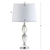 27" Silver Novelty Bedside Lamp With Drum Shade