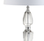 27" Silver Novelty Bedside Lamp With Drum Shade