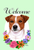 Jack Russell- Best of Breed Welcome Flowers Garden Flag 