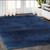 5' X 7' Blue Shag Hand Tufted Area Rug