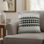 20" Black And Ivory Geometric Cotton Blend Throw Pillow Cover