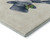 8' Ivory Blue And Green Geometric Washable Round Rug With UV Protection