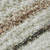 8' Beige Ivory And Brown Striped Washable Round Rug With UV Protection