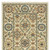 8' Ivory Blue And Burnt Orange Oriental Runner Rug With Fringe