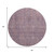 8' Mauve And Plum Striped Washable Round Rug With UV Protection