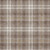 9' X 12' Brown Ivory And Gold Plaid Washable Area Rug With UV Protection