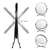 11 Bulb Round Vanity Mirror - Jet Black