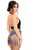 Rainbow Hearts Faux Leather Fringe Skirt