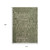 9' X 13' Green And Beige Geometric Washable Area Rug With UV Protection