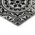 3' X 5' Black And Ivory Medallion Washable Area Rug With UV Protection