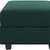 26" Green and Black Velvet Storage Ottoman