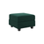 26" Green and Black Velvet Storage Ottoman
