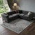 9' X 12' Gray And Ivory Oriental Washable Area Rug With UV Protection
