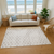 9' X 12' Taupe And Beige Geometric Washable Area Rug With UV Protection