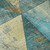 9' X 12' Teal Gold And Ivory Geometric Washable Area Rug With UV Protection