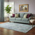 5' X 8' Teal Lavender And Green Oriental Washable Area Rug With UV Protection
