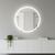28" Silver Round Lighted Frameless Bathroom Vanity Mirror