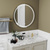 28" Silver Round Lighted Frameless Bathroom Vanity Mirror