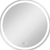 28" Silver Round Lighted Frameless Bathroom Vanity Mirror
