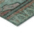10' X 14' Teal Blue Copper And Gold Tribal Washable Indoor Outdoor Area Rug