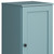 17" Aqua Solid Wood Free Standing Single Door Linen Cabinet