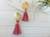 Pink Tassel Earrings