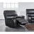 Grey Glider Recliner in Waterfall Pattern Deeply Padded seat Cushions and Arm Rests