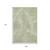 9' X 12' Artichoke Green And Beige Floral Washable Area Rug With UV Protection