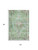 5' X 8' Artichoke Green Lavender And Teal Oriental Washable Area Rug With UV Protection