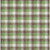 10' X 14' Brown Ivory And Green Plaid Washable Area Rug With UV Protection