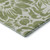 9' X 12' Fern Green And Ivory Floral Washable Area Rug With UV Protection